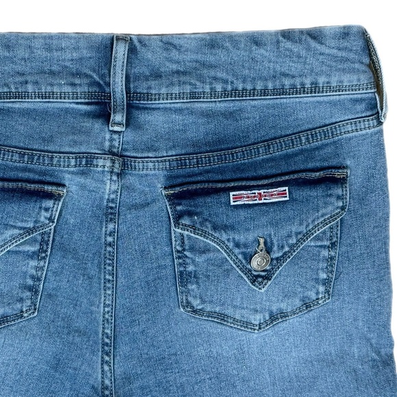 HUDSON Jeans Women’s Sz 8 Light Wash Straight Leg Flap Pockets Denim Mid Rise - Picture 4 of 10